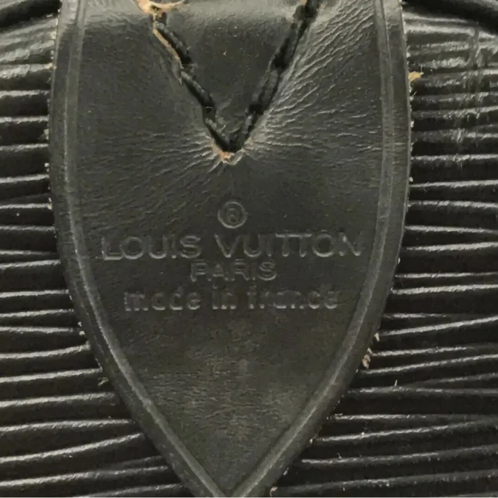 LOUIS VUITTON LV 50 Black Epi KeepAll Boston Weekend Travel Bag Duffle VI8911